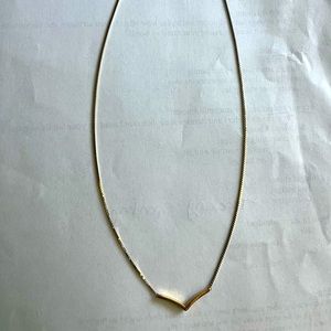 Pandora 18k played wishbone necklace